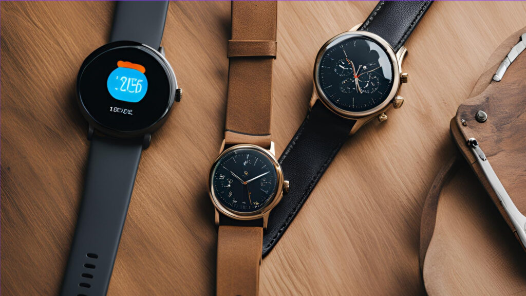 traditional watches with a smartwatch, created by Canva AI image generator